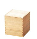 J-kitchens 重箱 日本製 木製 白木塗タモ50三段重 内朱 （1組) 15.1cm 容器