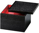 J-kitchens 重箱 3段 8.0寸 良木 紙 お重箱 黒木目 24.2cm x 24.2cm x 16.0cm 日本製