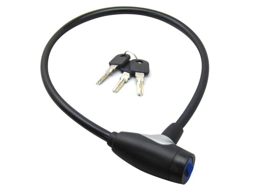 トップ(Top) チャリンクス 自転車用ワイヤーロック TOP T-CLUB BicycleWireLock 60cm スモーク