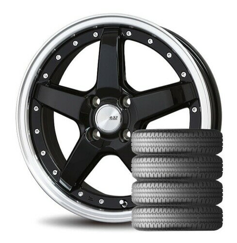 ロクサーニ グラスターファイブ (15×4.5J 4-100 +45) ブラック/リムポリッシュ + BRIDGESTONE(ブリヂストン) NEWNO 165/55R15