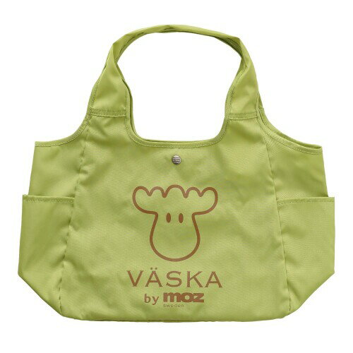 Tote Bag Type - (VASKA by moz ヴェスカバイモズ) トートバッグ エコバッグ レディース moz 北欧デザイン かわいい おしゃれ エルク ヘラジカ VSPC-01A ライトグリーン