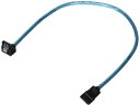 日本トラストテクノロジー バルク シリアルATAラウンドケーブルL型 ラッチ付アオ30cm