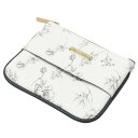 ニトリ(NITORI) デコホーム商品 ティッシュポーチ BW花ラインアート 5811342