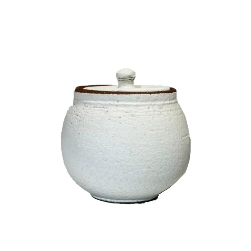 日本陶彩 塩壺（小・白）