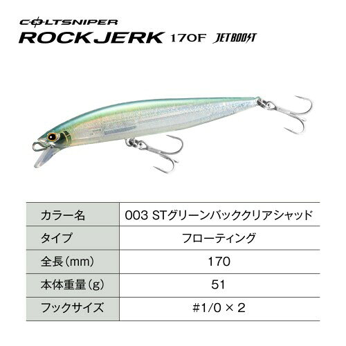 ロックジャーク 170F ジェットブースト シマノ( OM-170P 021 ＴＲサバグロー の商品画像2枚目