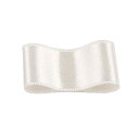 RibbonBon シルクシングルサテンリボン #039 シーシェルホワイト(キナリ) 12mm幅 巻(30m) 9サイズ50色展開