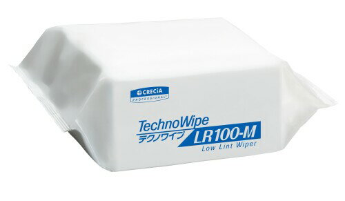 クレシア テクノワイプ LR100-M 100枚入 63415｜低発塵不織布ワイパー ネイルオフやコットン代替に クリーン用途にも