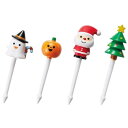 トルネ ハロウィン・クリスマスピック 8本入(4種類×2本) 秋・冬のイベントを同時に楽しめる お弁当やパーティーのデコレーション 弁当 P-3604