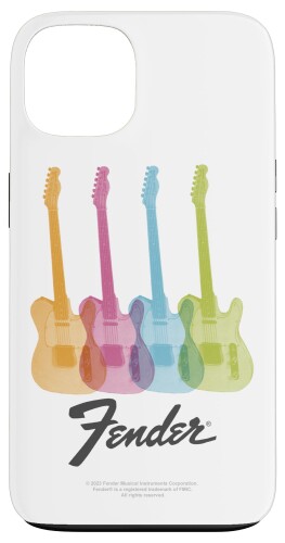 Fender Multicolor Rainbow Stratocaster Rock Guitars スマホケース iPhone 13 用