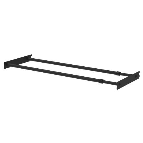 平安伸銅工業 LABRICO 棚柱 棚受け 伸縮ハンガー アイアン 700 伸縮幅70~110cm シェルフレール対応 マットブラック IXK-537