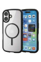 エレコム iPhone 16 ケース クリア 耐衝撃 衝撃吸収 マグネット ハイブリッド 薄型 軽量 ワイヤレス充電 ストラップホール付き 全周エアークッション ストラップホルダーシート付 TOUGH SLIM