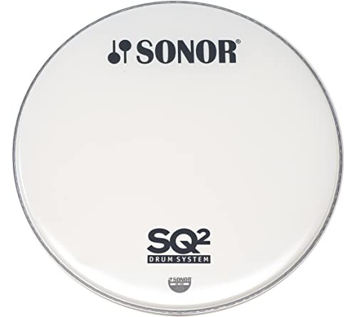 SONOR ソナー バスドラム・ヘッド 18インチ 白・ロゴ入り SN-BP18W/L SQ2ロゴ入り