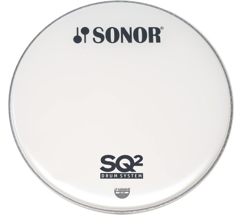 SONOR ソナー バスドラム・ヘッド 20インチ 白・ロゴ入り SN-BP20W/L SQ2ロゴ入り