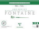 クレールフォンテーヌ 水彩紙 荒目 23×31(20枚入) ブロック 画用紙 超厚口 300g Clairefontaine cf975506