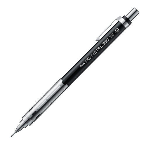 ぺんてる シャーペン PG-METAL350 ピージーメタル 0.9mm ブラック 5本 XPG319-A 【特長】プロ仕様の性能を、日常使いできる製図用シャープのエントリーモデル 【芯径】0.9mm 【軸色】ブラック　【入数】5本 【1本あたりサイズ】12×10×142mm/14g 【材質】軸=再生PC ノック・グリップ=ステンレス クリップ=鉄 先金=真鍮 日常使いできるプロ仕様シャープペンシル 文字が見やすい4mmパイプの先金 疲れにくい低重心設計 握り心地が選べる金属グリップ 選べるカラー軸 商品コード20077634616商品名ぺんてる シャーペン PG-METAL350 ピージーメタル 0.9mm ブラック 5本 XPG319-A型番XPG319-A(5)サイズ0.9mmカラーブラック※他モールでも併売しているため、タイミングによって在庫切れの可能性がございます。その際は、別途ご連絡させていただきます。※他モールでも併売しているため、タイミングによって在庫切れの可能性がございます。その際は、別途ご連絡させていただきます。