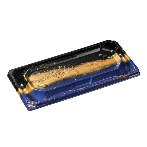 中央化学 寿司容器 BCF宝台閣 4−1 暁B−BK 身 (210×103×22mm) 50枚入 素材:BCF(電子レンジ不可) 「宝台閣」囲い枠によって寿司がズレにくく美しい見栄えをキープ。 楼閣のような重厚感で、寿司をより魅力的にみせる機能と見栄えを両立させた寿司容器です。 盛り付けの位置を高くすることでネタとシャリがしっかり見えます。 不意な衝撃にも外れにくい側面外嵌合蓋。 身には植物由来原料を使用、蓋はリサイクル原料を使用した環境配慮製品です。 電子レンジ不可 身 ■蓋別売り 安心安全の日本製 本品はプラスチック製のワンウェイ容器ですので繰り返しのご使用は避けてください。 商品コード20081778616商品名中央化学 寿司容器 BCF宝台閣 4−1 暁B−BK 身 (210&times;103&times;22mm) 50枚入型番22590サイズ210&times;103&times;22mmカラー暁B−BK※他モールでも併売しているため、タイミングによって在庫切れの可能性がございます。その際は、別途ご連絡させていただきます。※他モールでも併売しているため、タイミングによって在庫切れの可能性がございます。その際は、別途ご連絡させていただきます。