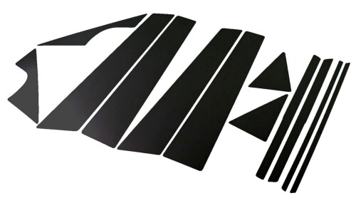 BRIGHTZ インプレッサ GH系 超鏡面ブラックメッキピラーパネルカバー 12PC バイザー無し用 5176