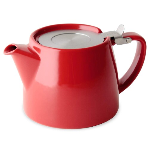 フォーライフ(FOR LIFE) ティーポット 陶器 530ml 3杯用 茶こし付き 食洗機対応 蓋