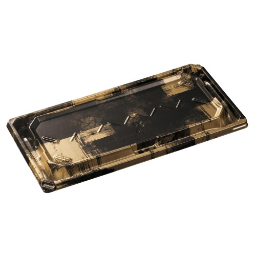 Rakuten - 中央化学 寿司容器 BCF宝台閣12−2 西陣BK−BK 身 (280×138×22mm) 50枚入