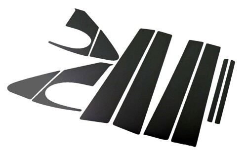 BRIGHTZ カローラアクシオ NZE164 NRE160 NZE161 超鏡面ステンレスブラックメッキピラーパネル バイザー無用 12PC カローラ アクシオ 160 バイザー 無用 11402