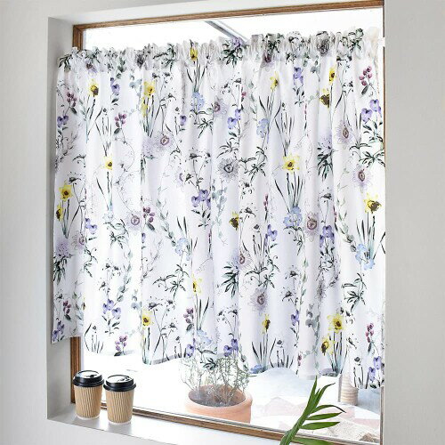 スタイルデコール(STYLE Decor) カフェカーテン 綿100% (72cm×100cm) スタンダード...