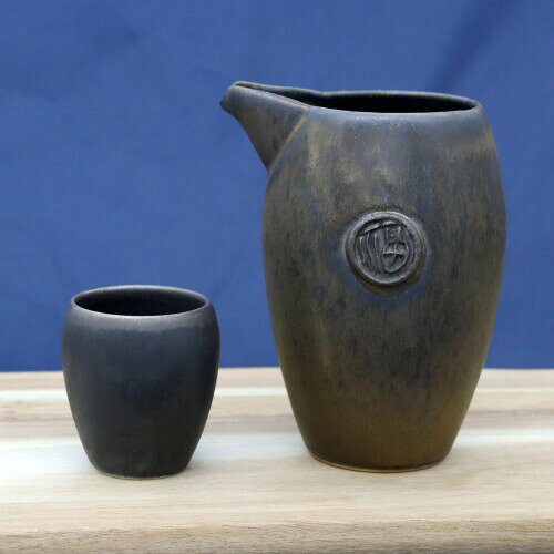 クラフトマンハウス 酒器セット(徳利1本・杯2個)福酒セット(黒)日本製 [2]
