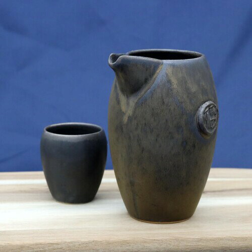 クラフトマンハウス 酒器セット(徳利1本・杯2個)福酒セット(黒)日本製 [3]