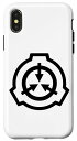 iPhone X/XS SCPロゴ記章(ブラックプリント) スマホケース