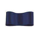 RibbonBon シルクシングルサテンリボン #027 ネイビー 9mm幅 巻(30m) 9サイズ50色展開