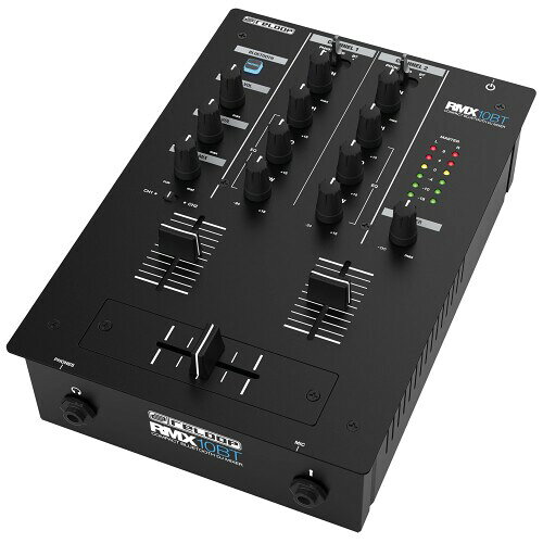 RELOOP RMX10BT BLUETOOTH対応2chコンパクトDJミキサー コンパクトデザイン: 2チャンネルBluetooth対応DJミキサーで省スペース設計を実現 Bluetooth入力機能搭載: スマートフォンやタブレットからミキサーへワイヤレスで音楽をストリーミング可能 柔軟な信号ルーティング: Bluetooth信号を両チャンネルへ自由に割り当てることが可能 高品質フェーダー: 交換可能な45 mmクロスフェーダーと、スムーズな操作感の2本のラインフェーダーを搭載 精密な音質調整: 各チャンネルストリップに3バンドEQ(100 Hz / 1 kHz / 10 kHz)とゲイン調整ノブを搭載 堅牢な構造: オールメタル構造により耐久性が高く、自宅や小規模イベントでの使用に適しています RMX-10 BTは、内蔵Bluetoothインターフェースにより、ワイヤレスでの音楽ストリーミングを可能にするコンパクトな2チャンネルDJミキサーです。 非常に省スペースかつ堅牢なオールメタル構造で、自宅や小規模イベントに最適です。 商品コード20082156642商品名RELOOP RMX10BT BLUETOOTH対応2chコンパクトDJミキサー型番AMS-RMX-10BTカラーブラック※他モールでも併売しているため、タイミングによって在庫切れの可能性がございます。その際は、別途ご連絡させていただきます。※他モールでも併売しているため、タイミングによって在庫切れの可能性がございます。その際は、別途ご連絡させていただきます。