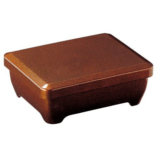 福井クラフト(Fukui Craft) 重箱 茶 17.6x14x6.7cm うなぎ の 器 うな重 光琳丼重 梨地内朱 5-735-1