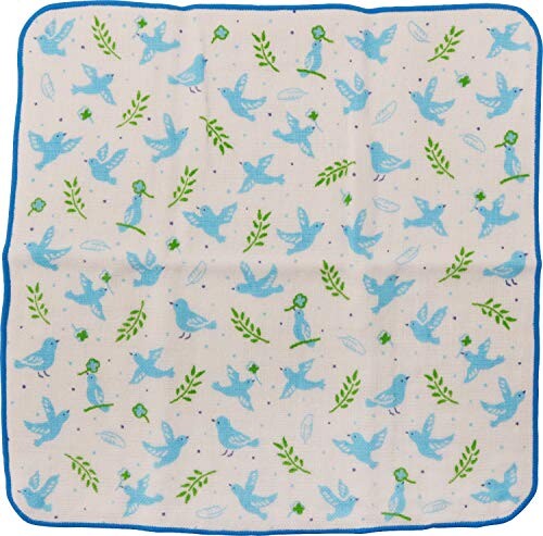 京佑(Kyoyu) ハンドタオル 青い鳥 25×25cm ふわろん タオルハンカチ 京佑(Kyoyu) ハンドタオル 青い鳥 25×25cm ふわろん タオルハンカチ