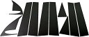 BRIGHTZ エクストレイル T31 ブラックメッキピラーパネルカバー 10PC バイザー無し用