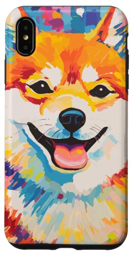 柴犬犬の飼い主 スマホケース iPhone XS Max 用