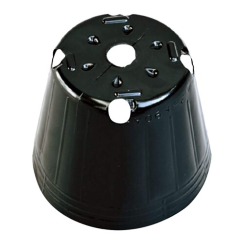 中部農材 カド穴ポット 黒丸120 黒 高さ 98mm 容積 770cc 1000×2個 06212