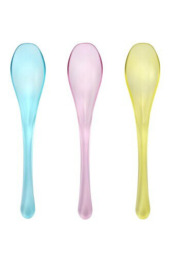 アオバ(Aoba) レンゲ カトラリー 蓮華 食洗機対応 クリア スプーン （3色組）