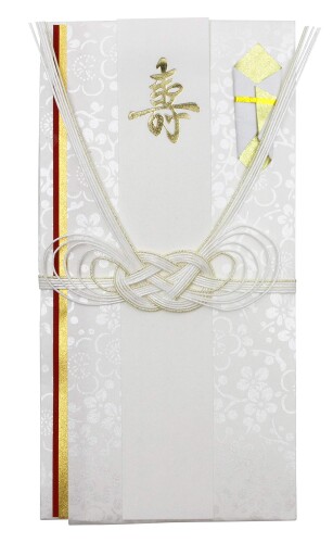 スズキ紙工 祝儀袋 ニューメガネ ホワイト ス-6275 水引を外さずに中包(お金)が出し入れできる祝儀袋 ワンタッチ短冊4枚入(寿・Happy Wedding・御結婚御祝・ご結婚おめでとうございます) メッセージカード付 【サイズ】スリムタイプ　H185×W95mm 【用途】ご結婚お祝い用 【使用地域】全国共通 【金額の目安】2万円位〜 【水引を外さずにお金の出し入れができる祝儀袋】 全国共通のご結婚御祝金封です。婚礼のお祝いにお使いください。 水引を外さずに中包(お金)が出し入れできます。 ワンタッチ短冊4枚入(寿 ■Happy Wedding ■御結婚御祝 ■ご結婚おめでとうございます) 包む金額の目安:2万円位〜 スリムタイプ メッセージカード付き 本折中包付き ご結婚のお祝いは、挙式の1週間前までに。 金封を挙式当日に持参のときは身内の人に手渡しますが、受付のある時は係りの人に手渡します。 なお、贈答品の挙式当日持参はかえってご迷惑になりますのでお控えください。 商品名:スズキ紙工 祝儀袋 ニューメガネ ホワイト ス-6275 商品コード20063912654商品名スズキ紙工 祝儀袋 ニューメガネ ホワイト ス-6275型番ス-6275サイズH185&times;W95mmカラーホワイト※他モールでも併売しているため、タイミングによって在庫切れの可能性がございます。その際は、別途ご連絡させていただきます。※他モールでも併売しているため、タイミングによって在庫切れの可能性がございます。その際は、別途ご連絡させていただきます。