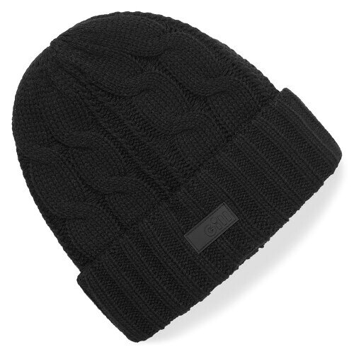 Gill (ギル) ケーブルニットビーニー (Cable Knit Beanie) ブラック(Black) ONESIZE HT56