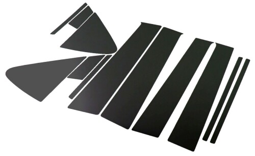 BRIGHTZ ヴィッツ 90系 超鏡面ブラックメッキピラーパネルカバー 12PC バイザー無し用 ビッツ 4968