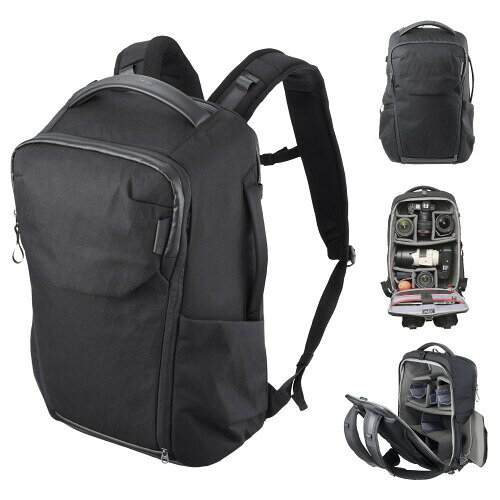 (ハクバ) HAKUBA カメラバッグ GW-PRO リアゲートバックパック20AZ (20L) カメラリュック セキュリティ面に優れる背面アクセス構造に、バッグを下ろさずカメラを取り出せるサイドアクセス機能も搭載した高性能バックパック。自由度の高いディバイダ—システムによりカメラだけでなくジンバルやドローンなど、幅広い撮影ニーズに応える優れた収納機能を備えています。 レンズを装着したままの一眼レフカメラや高級ミラーレスカメラ2台と交換レンズ、スピードライト、クリーニングアイテム、14インチノートPC等を収納可能な20Lサイズ。2023 年モデル MacBook Air 15 インチの収納も可能です。 セキュリティ面や機材の収納力と一覧性に優れた背面全面開口のアクセス構造に加え、地面に下ろすことなく素早くカメラにアクセスできるサイドアクセス機能を搭載した高性能カメラバックパック。 セイルクロス(ヨットの帆)でシェア世界一を誇るDIMENSION-POLYANT 社が開発した高性能素材「X-Pac X50」を採用。高い強度・防水性・軽さを兼ね備えています。 カメラ収納部内寸法:約W300×H470×D140mm、PC収納部参考収容寸法:約W230×H340×D20mm、外寸法:約W320×H490×D200mm、容量:約20L、重量:約1,900g セキュリティ面に優れる背面アクセス構造に加え、バッグを下ろさずカメラを取り出せるサイドアクセス機能も搭載した高性能バックパック 機材の収納力と一覧性に優れた背面全面開口の収納部には、大口径レンズを装着したプロ用一眼カメラなど多数の機材を収納できます。 サイドアクセスには新機構「Lクイックアクセス」を採用し、より素早くスムーズな出し入れを可能にしています。 フロントには容量を拡張できる大型ポケットを装備。メイン収納部に入りづらいカメラ用ジンバルなどが収納できます。 安全性、速写性、拡張性、さまざまなアドバンテージを合わせ持つ高機能モデルです。 【商品仕様】 カメラ収納部内寸法 : 約W300×H470×D140mm PC 収納部参考収容寸法 : 約W230×H340×D20mm 外寸法 : 約W320×H490×D200mm 容量 : 約20L 重量 : 約1,900g 材質 : X-Pac X50、ナイロン、ポリエステル、PVC 商品コード20081682664商品名(ハクバ) HAKUBA カメラバッグ GW-PRO リアゲートバックパック20AZ (20L) カメラリュック型番AMZSGWP23-RGB20サイズ20Lカラーブラック※他モールでも併売しているため、タイミングによって在庫切れの可能性がございます。その際は、別途ご連絡させていただきます。※他モールでも併売しているため、タイミングによって在庫切れの可能性がございます。その際は、別途ご連絡させていただきます。