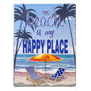 秋月貿易 アンティークエンボスプレート HAPPY PLACE Beach W30×H40cm MP2009