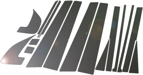 BRIGHTZ ムーヴカスタム L150S L152S L160S 超鏡面ステンレスブラックメッキピラーパネル バイザー無用 16PC