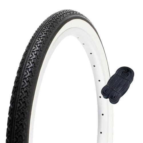 シンコー 18インチ 自転車 タイヤ チューブ セット スタンダードタイヤ 18×1.75 ブラック/ホワイト H/E SR133 60237