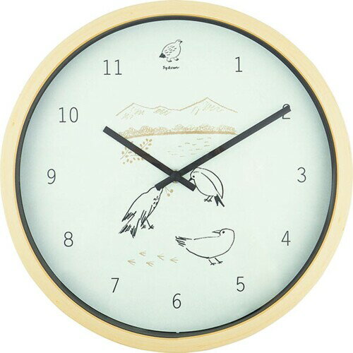 エルコミューン 壁掛け時計 SYLVAN Wall Clock Bird WCL-016