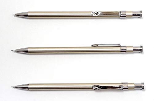 タキザワ 日本製 スリム60 シャープペン シルバー 3本パック 銀 T22-SV-60SS-3
