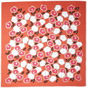 山本仁商店 和雑貨 京小物 MOKUHAN シャンタン三巾風呂敷 つばき Bピンク 約106×105cm