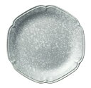 EAST table(イーストテーブル) 細雪 ささめゆき グレー ティーク型 8.0皿 Φ24.2×H2.7 日本製 電子レンジ対応 食洗機対応