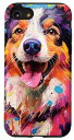 iPhone SE (2020) / 7 / 8 ハッピースマイル 犬の顔 カワイイ シープドッグ 水彩シェルティ スマホケース