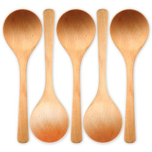 J-kitchens 木製 ブナの木 お玉 スプーン 5本 セット 20.5x6cm Current model