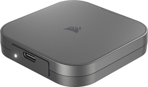 CORSAIR EX300U 2TB USB-C 外付けSSD (ソリッドステートドライブ) ? 最大1,100MB/秒 ? MagSafe対応磁気マウント ? USB 3.2 Gen 2 ? iOS、Android、PCで使用可能& Mac対応 ? グレー CSSD-EX300U2TB